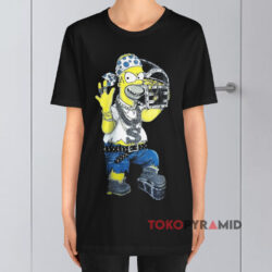 Vintage Homer Simpson Thuggin Spoof Black T shirt