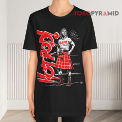 Vintage Hotrod Wwe Wrestling Grigio Kilt Black T shirt