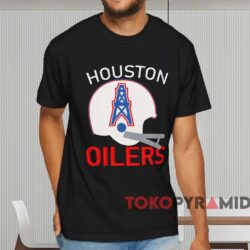 Vintage Houston Oilers Helmet Shirt Black T shirt