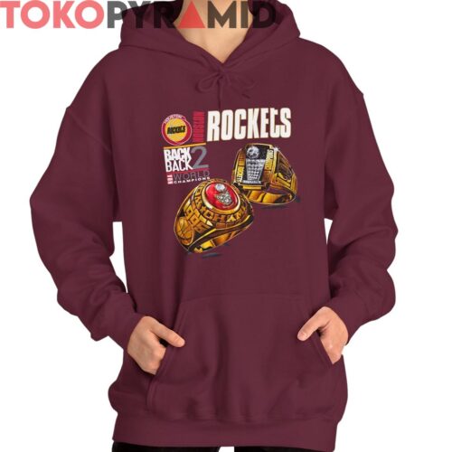 Vintage Houston Rockets Back 2 Back Champions Rings Shirt