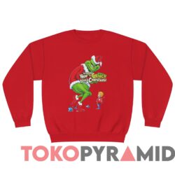 Rare Vintage How The Grinch Stole Christmas Sweatshirt 4 Vintage How The Grinch Stole Christmas Sweater Red Long sleeved T shirt