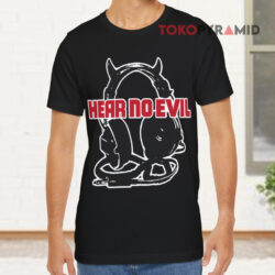 Vintage Hysteric Glamour Hear No Evil Black T shirt