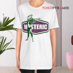 Vintage Hysteric Glamour Pulling Hair Girl Light White T shirt