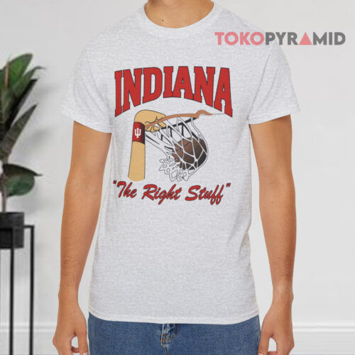 Vintage Indiana Hoosiers The Right Stuff Grey T shirt