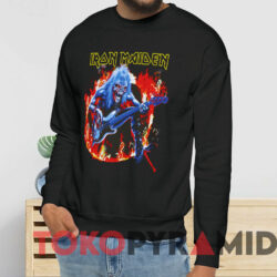 Vintage Iron Maiden Eddie Bass T-shirt 3 Vintage Iron Maiden Eddie Bass T shirt Black Sweatshirt