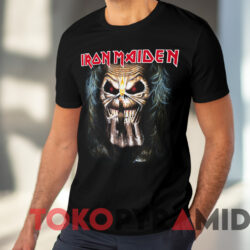 Vintage Iron Maiden Eddie Candle Finger T shirt Black T shirt