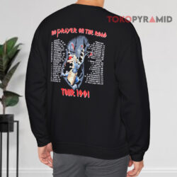 Vintage Iron Maiden No Prayer On The Road Shirt 4 Vintage Iron Maiden No Prayer On The Road Sweatshirt Back