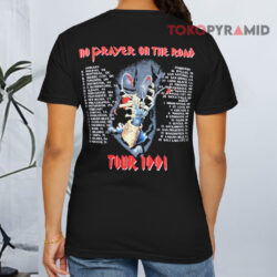 Vintage Iron Maiden No Prayer On The Road Shirt 2 Vintage Iron Maiden No Prayer On The Road T shirt Back