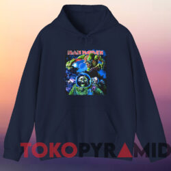 Vintage Iron Maiden The Final Frontier T shirt Navy Hoodie