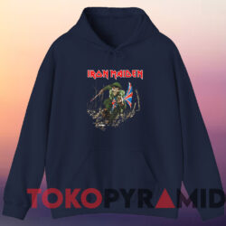 Vintage Iron Maiden These Colours Dont Run T shirt Navy Hoodie