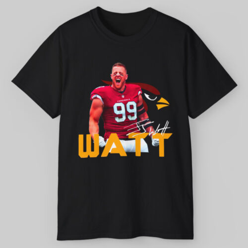 Vintage J J Watt Cardinals Signatures T shirt