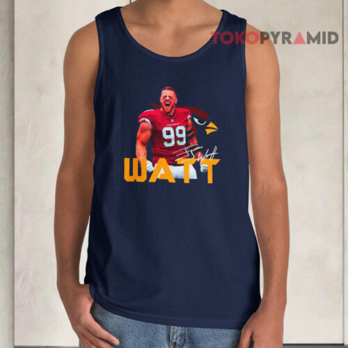 Vintage J J Watt Cardinals Signatures Tank Top