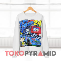Vintage Jeff Gordon Snoopy Peanuts 50th NASCAR T-shirt 2 Vintage Jeff Gordon Snoopy Peanuts 50th Nascar White Sweatshirt