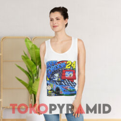 Vintage Jeff Gordon Snoopy Peanuts 50th Nascar White Tank Top