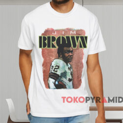 Vintage Jim Brown Cleveland Browns T shirt White T shirt