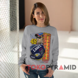 Vintage Jimmie Johnson 48 Lowe's Nascar Grey Sweatshirt