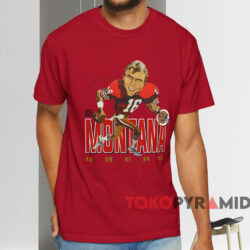 Vintage Joe Montana San Francisco 49ers T-shirt 1 Vintage Joe Montana San Francisco 49ers T shirt Red T shirt