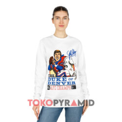 Vintage John Elway Mvp The Duke Of Denver White Long sleeved