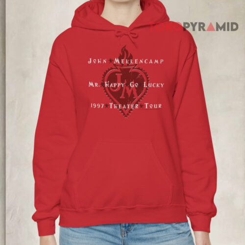 Vintage John Mellencamp Mr Happy Go Lucky 1997 Theater Tour Hoodie Vintage John Mellencamp Mr Happy Go Lucky 1997 Theater Tour Hoodie