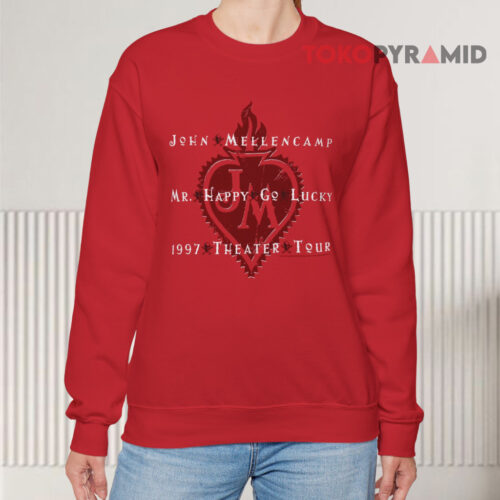 Vintage John Mellencamp Mr Happy Go Lucky 1997 Theater Tour Sweatshirt Vintage John Mellencamp Mr Happy Go Lucky 1997 Theater Tour Sweatshirt