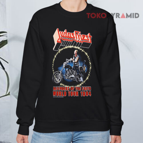Vintage Judas Priest Defenders Of The Faith World Tour 1984 Black Sweatshirt