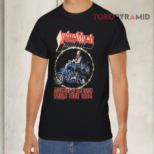 Vintage Judas Priest Defenders Of The Faith World Tour 1984 Black T shirt