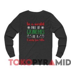 Vintage Just A Cindy Lou Who In A World Full Of Grinches Sweater 4 Vintage Just A Cindy Lou Who In A World Full Of Grinches Sweater Dark heather Long sleeved