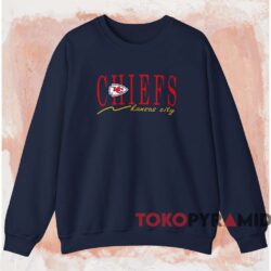 Vintage Kansas City Chiefs Logo Shirt Navy Sweatshirt