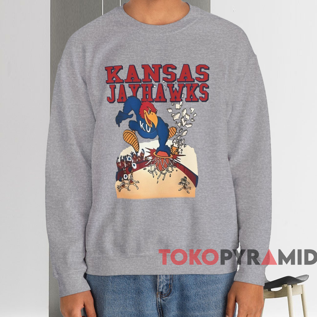 Vintage Kansas Jayhawks Slam Dunk Shirt Grey Sweatshirt Vintage Kansas Jayhawks Slam Dunk Shirt Grey Sweatshirt