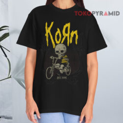Vintage Korn Skeleton Bike Est 1993 Black T shirt