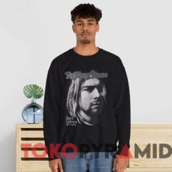 Vintage Kurt Cobain Rolling Stone T shirt Black Sweatshirt