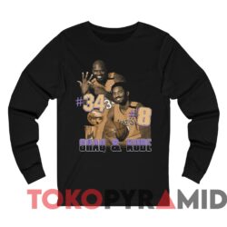 Vintage LA Lakers 34 Shaq and Kobe Bryant 8 Unique Tee 2 Vintage LA Lakers 34 Shaq & Kobe Bryant 8 Tee Black Long sleeved