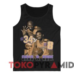 Vintage LA Lakers 34 Shaq and Kobe Bryant 8 Unique Tee 4 Vintage LA Lakers 34 Shaq & Kobe Bryant 8 Tee Black TankTop
