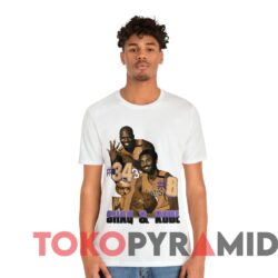 Vintage LA Lakers 34 Shaq & Kobe Bryant 8 Tee White T shirt