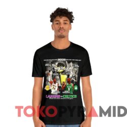 Vintage LA Lakers vs Boston Celtics 2008 NBA The Finals Tee Black T shirt