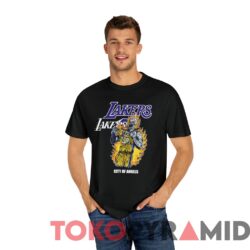 Vintage LA Warren Lotas Lakers City Of Angels Kobe Bryant 24 Tee Black T shirt