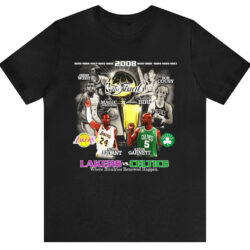 Vintage LA Lakers vs. Boston Celtics 2008 NBA The Finals Rare Tee 5 Vintage La Lakers Vs Boston Celtics 2008 Nba The Finals Rare Tee Black T shirt
