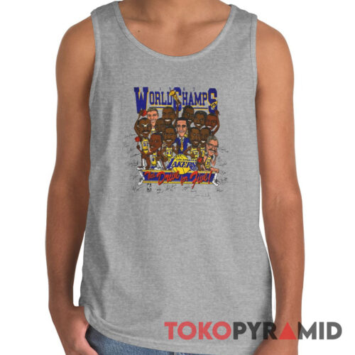 Vintage Lakers 1987 World Champs The Drive For Five Tank Top