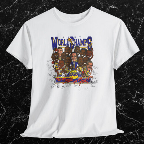 Vintage Lakers 1987 World Champs The Drive For Five Tee
