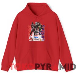 Vintage Lakers vs Bulls 1991 NBA Finals Jordan and Magic Tee Red Hoodie