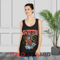Vintage Led Zeppelin The Hermit Zoso Wizard Black Tank Top