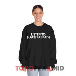 Vintage Listen To Black Sabbath Black Sweatshirt