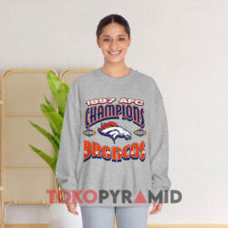 Vintage Logo 7 Broncos 1997 AFC Champs Shirt 4 Vintage Logo 7 Broncos 1997 Afc Champs Grey Sweatshirt