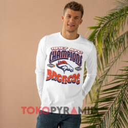 Vintage Logo 7 Broncos 1997 AFC Champs Shirt 3 Vintage Logo 7 Broncos 1997 Afc Champs White Long sleeved