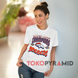Vintage Logo 7 Broncos 1997 Afc Champs White T shirt
