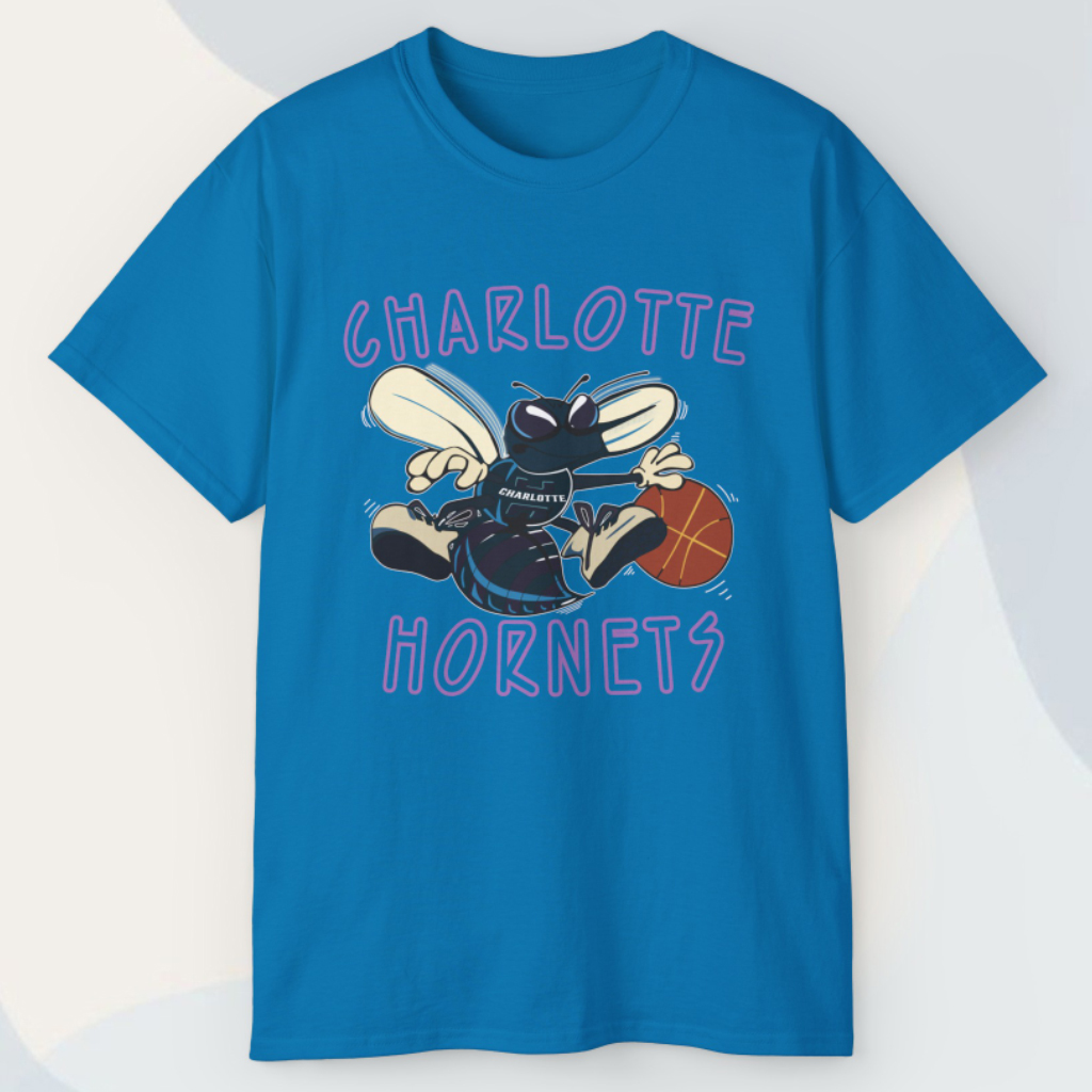 Vintage Logo 7 Charlotte Hornets Nba T shirt Vintage Logo 7 Charlotte Hornets Nba T shirt