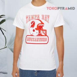 Vintage Logo 7 Tampa Bay Buccaneers Helmet White T shirt
