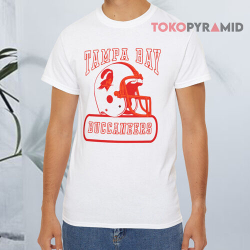 Vintage Logo 7 Tampa Bay Buccaneers Helmet White T shirt