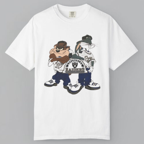 Vintage Looney Tunes Bugs Bunny Taz Los Angeles Raiders T shirt