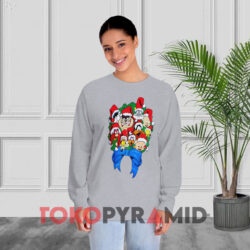 Vintage Looney Tunes Christmas Sweatshirt 4 Vintage Looney Tunes Christmas Grey Long sleeved